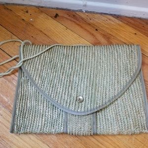 Straw purse with strap
